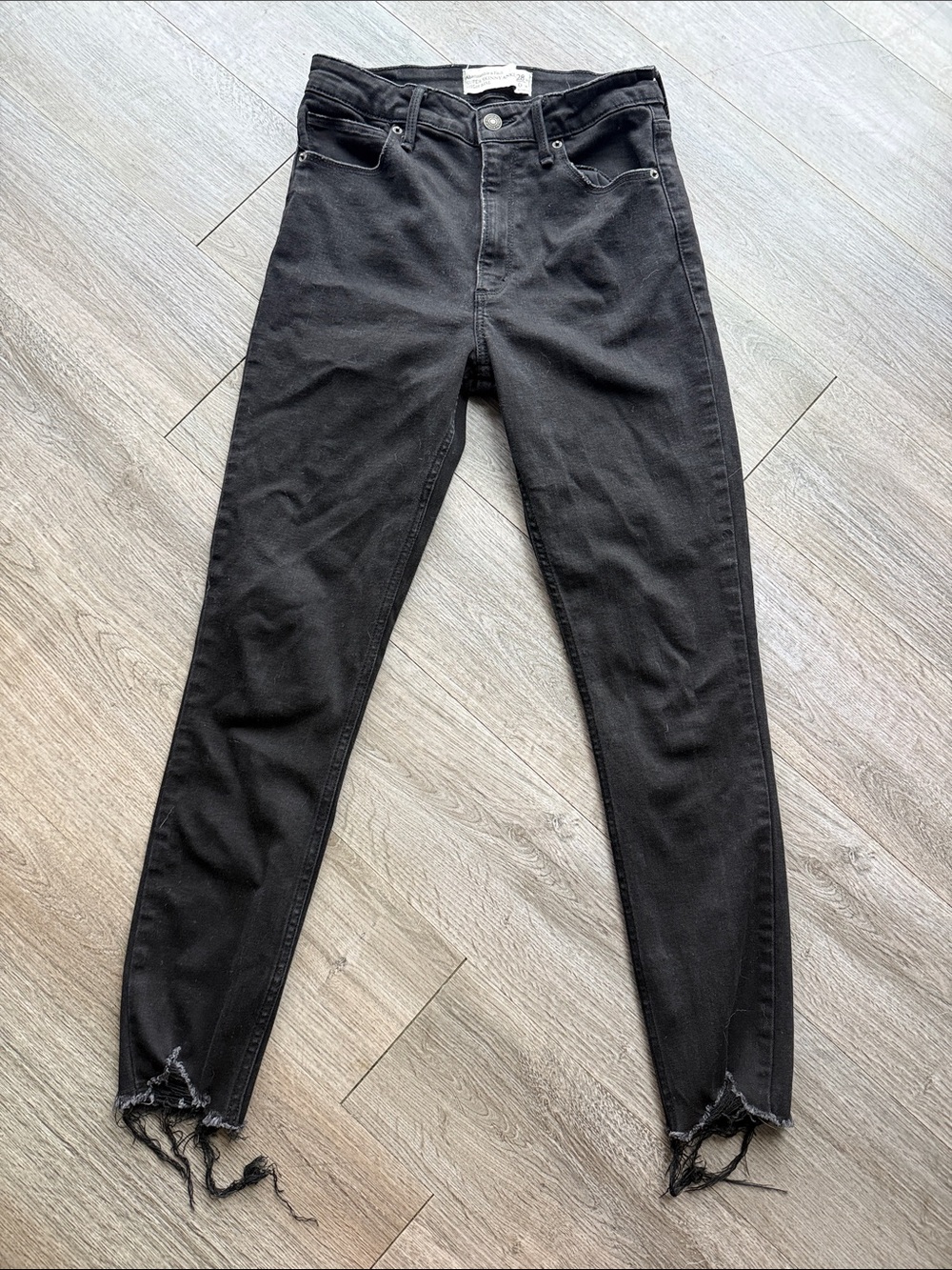 A&F Black High-Rise Skinny Jeans